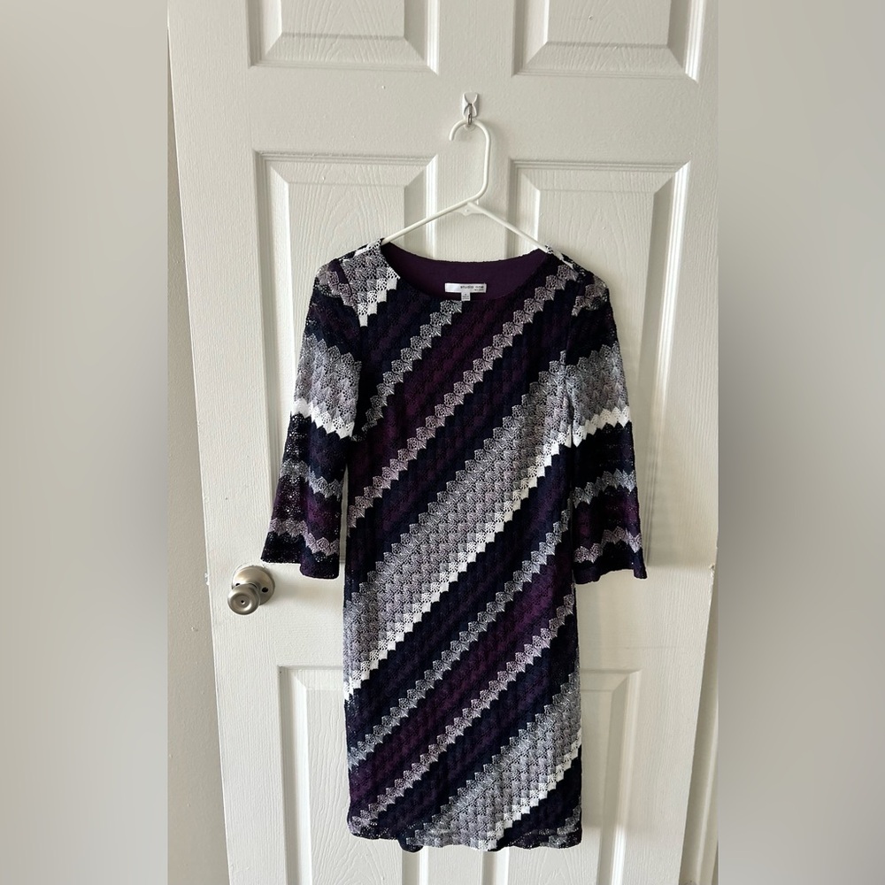 Studio One New York- Purple, White, and Black Dress- Size 4